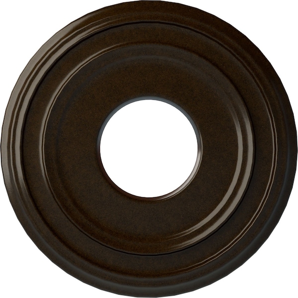 Ekena Millwork Classic Ceiling Medallion (Fits Canopies up to 7 1/4"), 12 3/8"OD x 4"ID x 1 1/8"P, Bronze CM12CLBZS - main